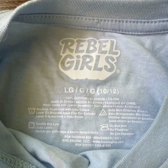 Rebel Girls RBG Light Blue T-Shirt - Picture 4 of 4
